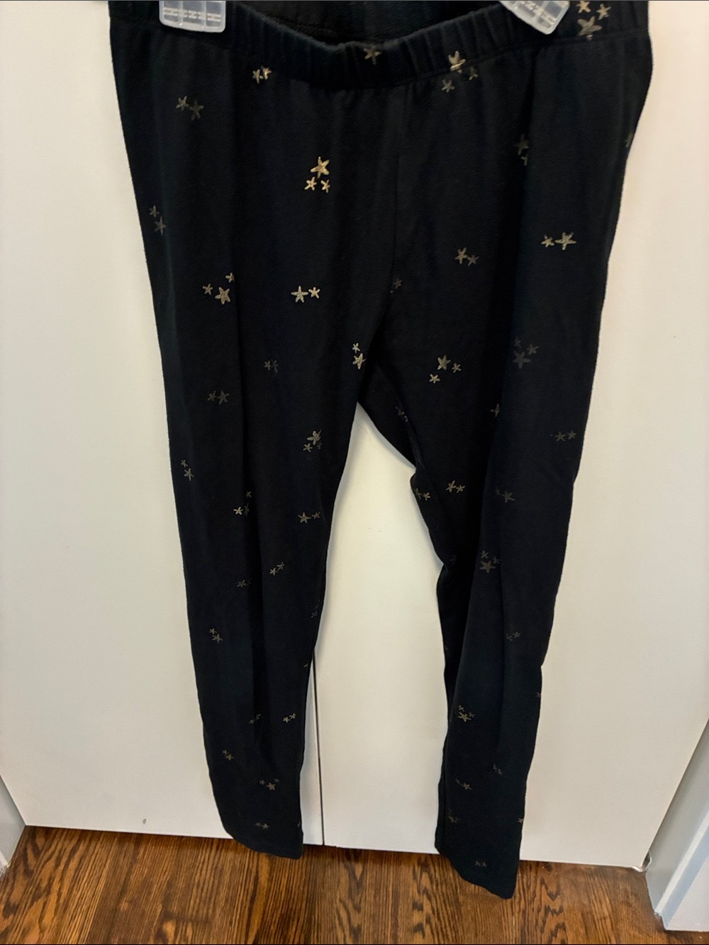 Cat & Jack Black Leggings with Gold Star Accents